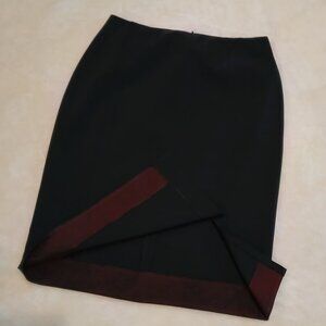 Teenflo 💕 Maurice Tarica Black Zip Up Side Slit Shorter Pencil Skirt 💕